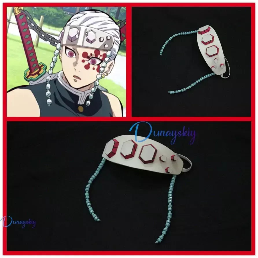 Demoon slayeer anime cosplay uzui tengen traje peruca uniforme peruca demônio aniquilação lâmina som pilar roupa de halloween