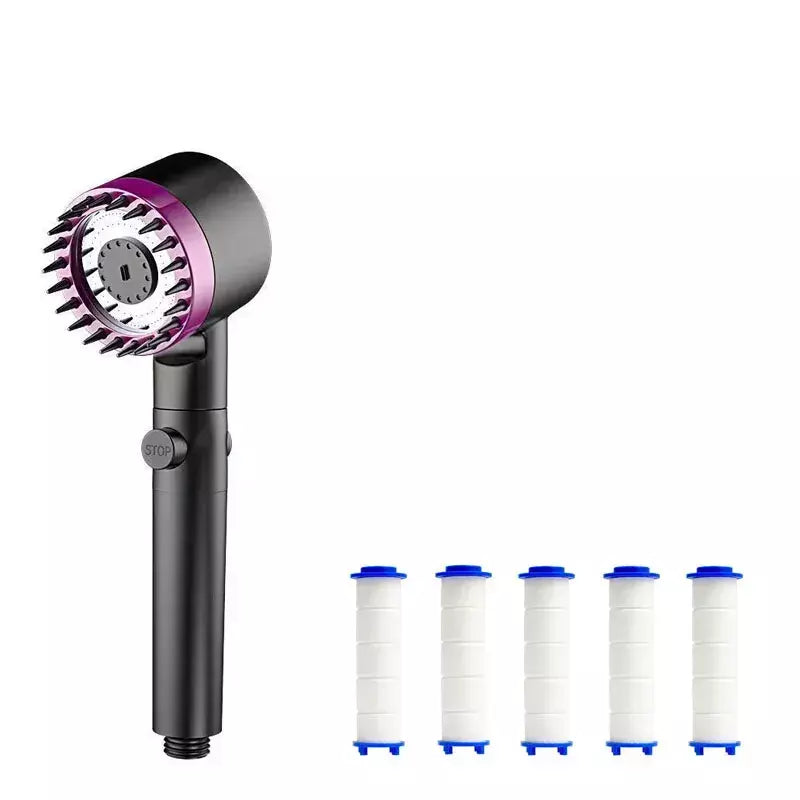 Quatro modos cabeça de filtro de chuveiro massagem chuveiro repleto para botões de chuveiro acessórios do banheiro cabeças chuveiros peças fixação casa