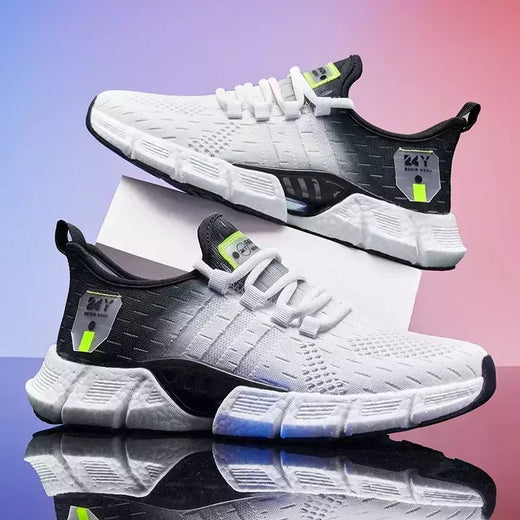 Tênis de corrida leve macio casual masculino, tênis esportivo ao ar livre, antiderrapante para caminhada, resistente ao desgaste, tênis de corrida