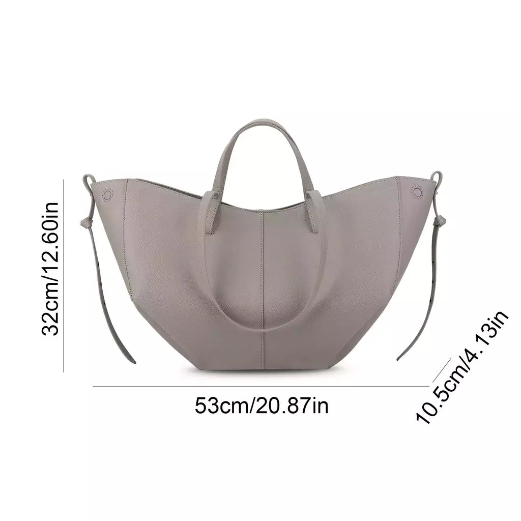 Bolsa de ombro elegante de grande capacidade para mulheres, Bolsa de lazer de couro PU