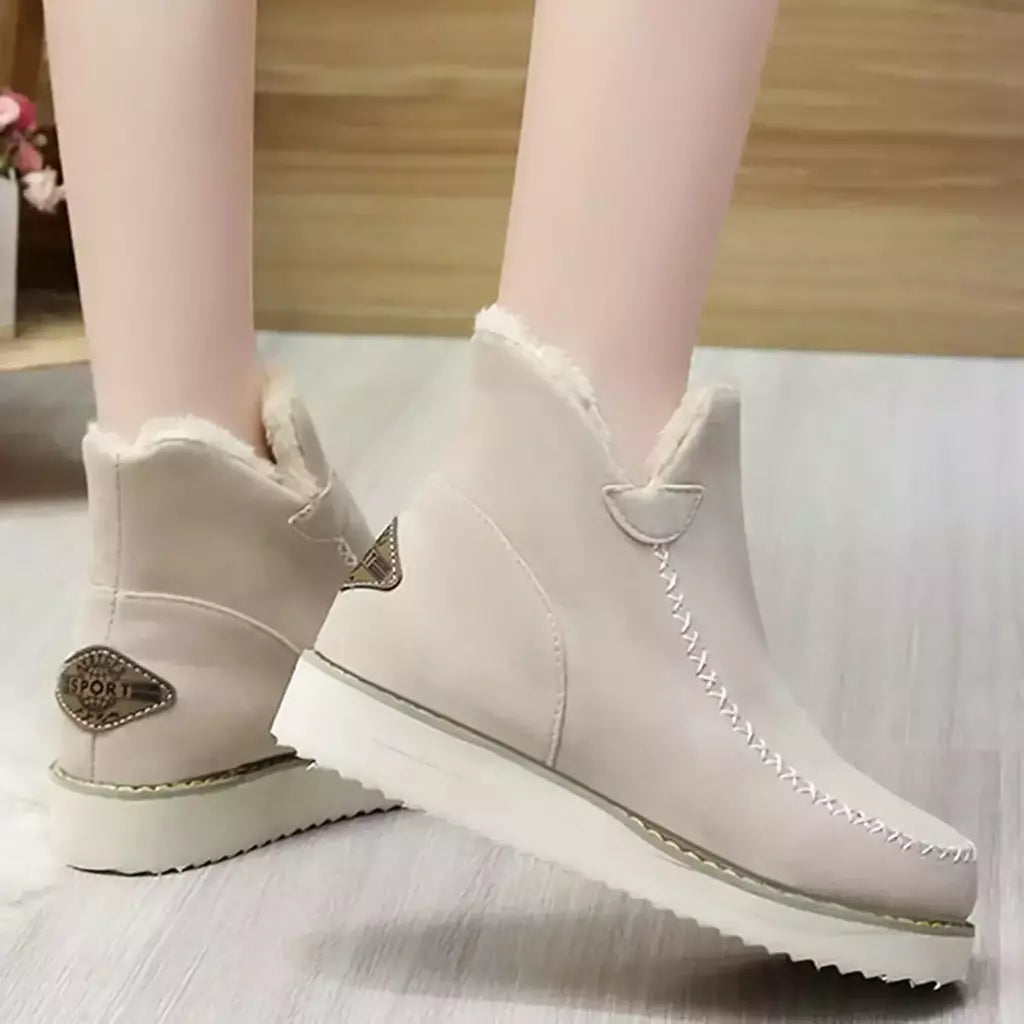 Botas de neve curtas para mulheres, Calçado casual, Botas de inverno quente