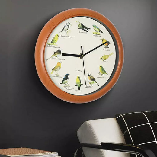 Relógio de parede pendurado decoração cantando pássaro relógio de parede pássaro com som pendurado decoração para paredes da cozinha prateleira decoração