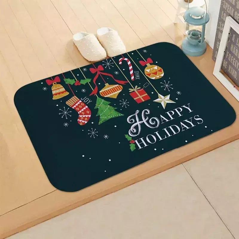 Decorações de Feliz Natal para Casa, Capacho De Alce, Ornamento De Ano Novo, Decoração De Festa De Natal, Natal Noel Rug, Presentes, 2024, 2025