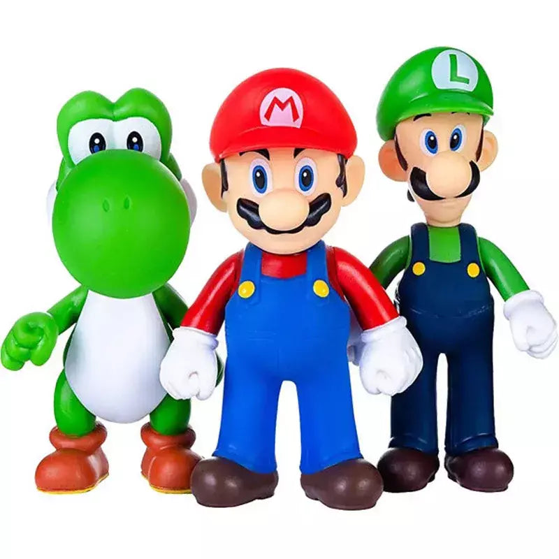 Super mario bros boneca yoshi pêssego princesa sapo figura de ação brinquedos mario luigi crianças presente aniversário natal decoração do bolo modelo
