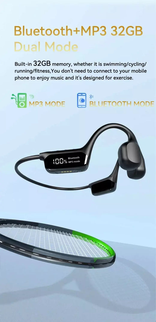 Xiaomi ipx8 à prova dwaterproof água natação condução óssea fone de ouvido bluetooth baixo sem fio mp3 player ciclismo fitness fone