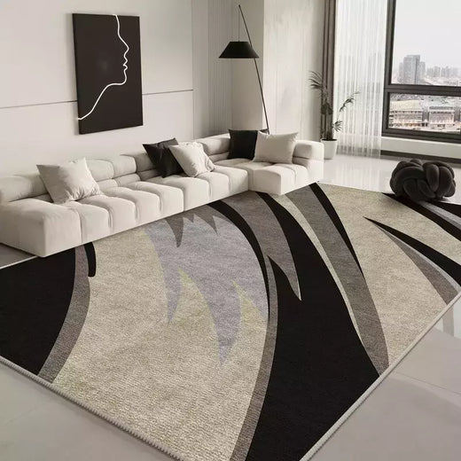 Tapete de tamanho grande, tapete para decoração de casa, estilo minimalista, mesa de café anti-queda, tapete para sofá
