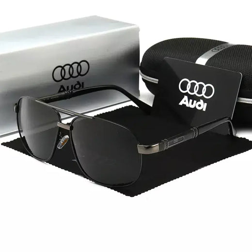 Audi polarizado UV400 óculos de sol para dirigir para homens/mulheres óculos de armação quadrada presente por atacado para entusiastas de automóveis