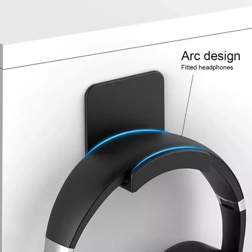 Suporte universal para fone de ouvido, suporte de plástico adesivo para montagem na parede sob a mesa, suporte para fone de ouvido para jogos