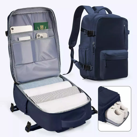 Mochila de Viagem de Avião de Grande Capacidade, Laptop para Mulheres e Homens, Easy jet Carry on Trolly Bag, Casual, 45x36x20