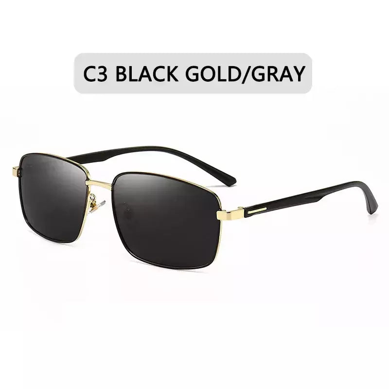 Óculos de sol polarizados quadrados vintage para homens e mulheres, óculos piloto, condução, luxo, marca, designer, moda, tr90, uv400