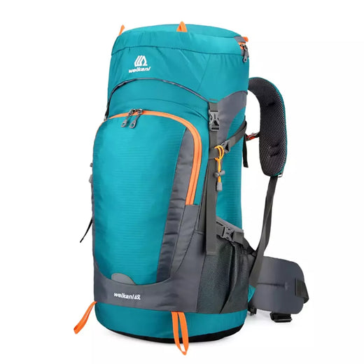 Mochila de caminhada resistente à água com capa de chuva, esporte ao ar livre, mochila de viagem para camping, escalada, montanhismo, 65L