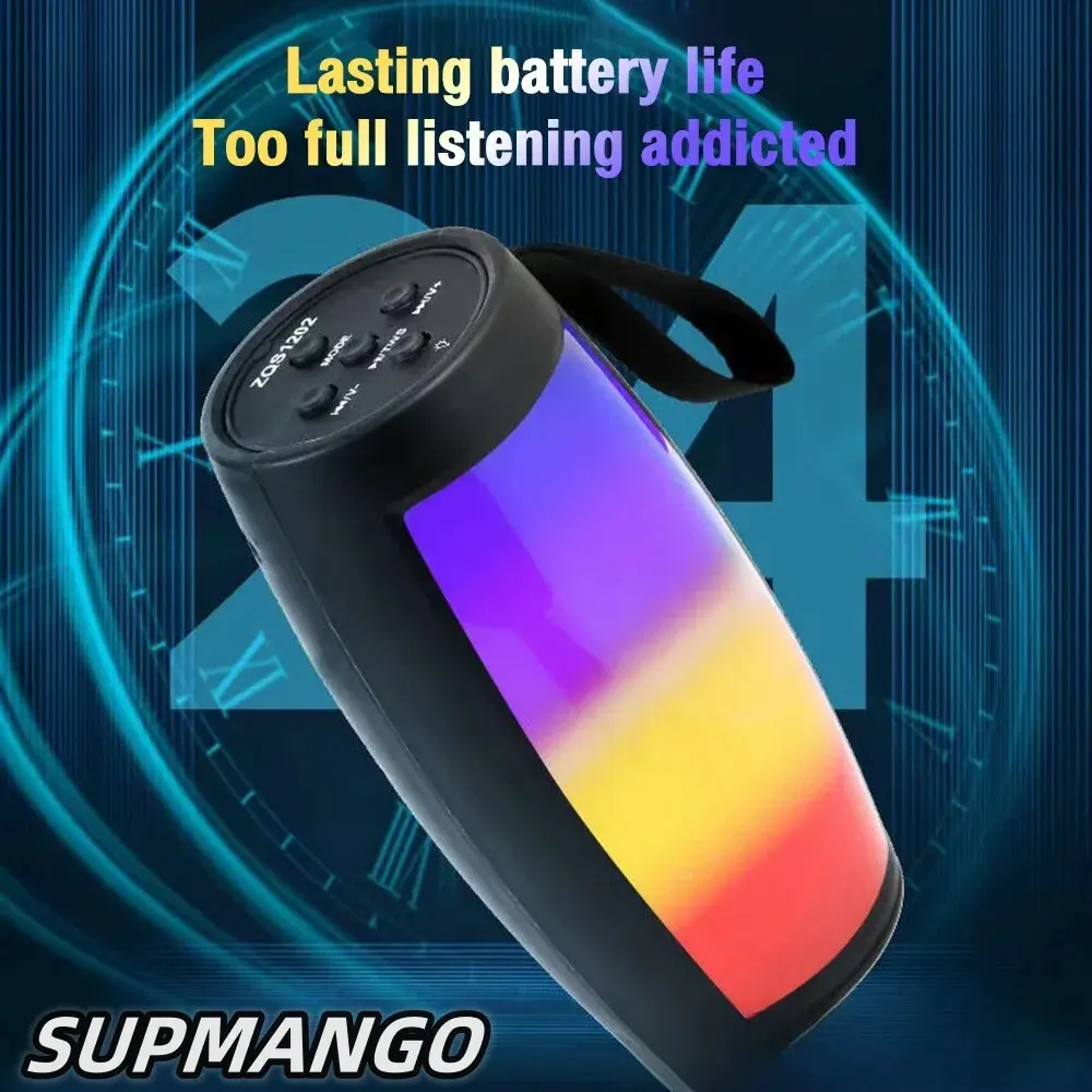S12 Sem Fio Bluetooth Alto-falantes Potente Portátil Caixa De Som Subwoofer Car Audio Bass MP3 Player Sistema De Som Luzes LED