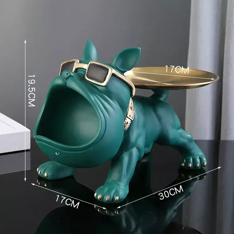 30cm decoração de casa estatueta bulldog estátua do cão caixa armazenamento ornamento animal resina artesanato arte escultura estatueta casa filhote de cachorro escultura