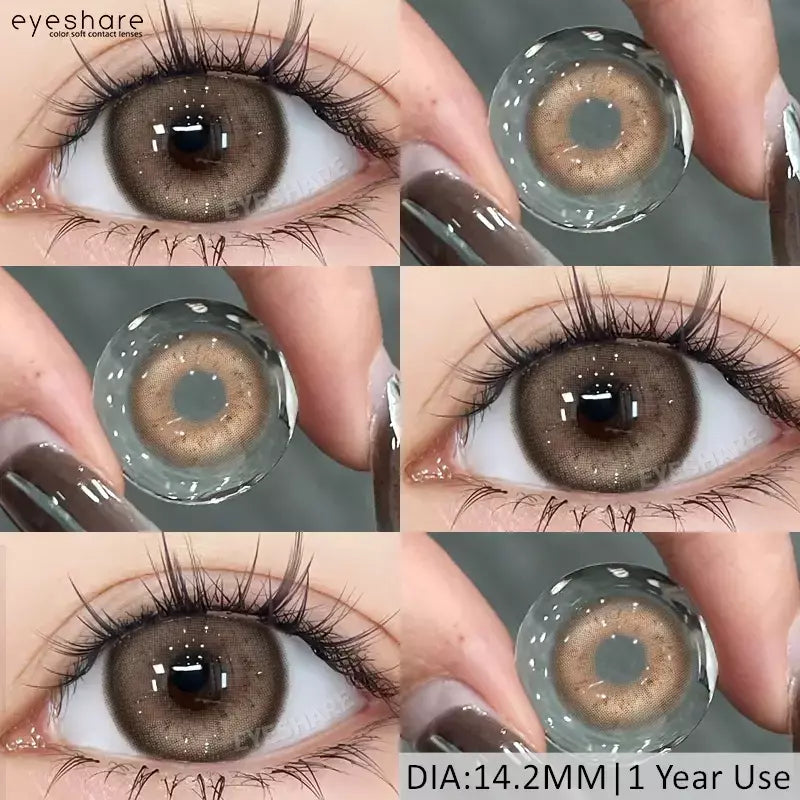 AMARA 1 par de lentes de contato coloridas para olhos, lentes azuis para cosplay de anime, lentes coloridas roxas, rosa y2k, lentes vermelhas coloridas