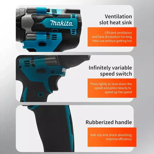 Makita dtw700 18v chave elétrica sem escova furadeira sem fio chave de fenda entrega gratuita grande torque ferramentas elétricas chave de torque