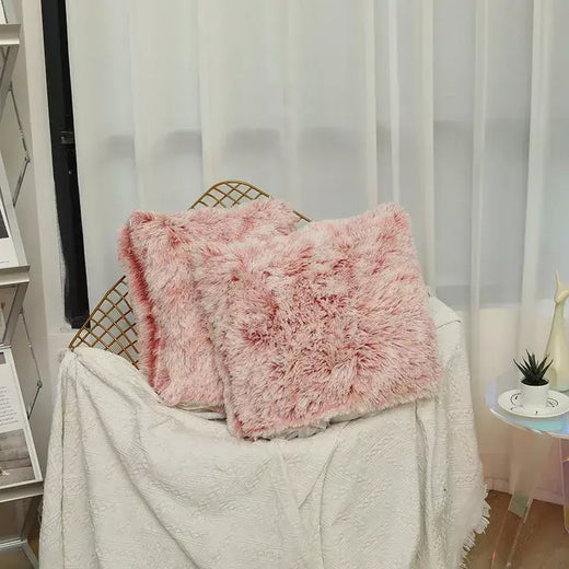 Capa de almofada luxuosa de pele sintética, capa de almofada super macia para sofá-cama, sala de estar, capa de almofada fofa, 45x45 cm, decoração de casa