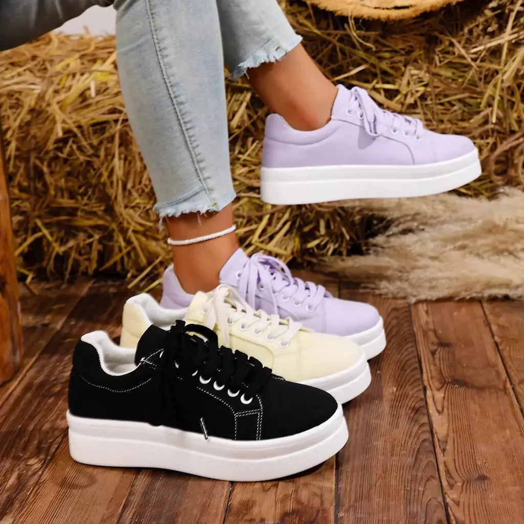 Mulheres tênis 2025 nova moda sapatos casuais femme verão designer tênis feminino rendas até plataforma tênis esporte sapatos femininos
