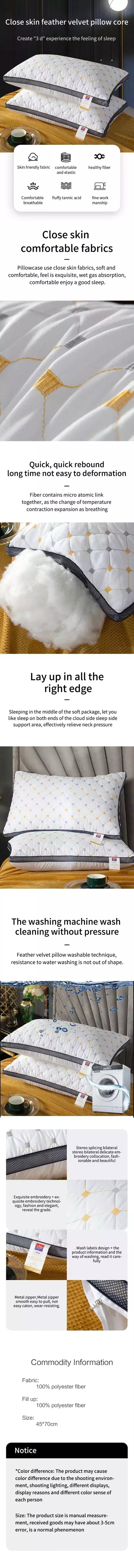 Capa e Núcleo de Travesseiro Não Deformável, Coluna Cervical Única Família, Proteção Coluna, Ajuda a Dormir