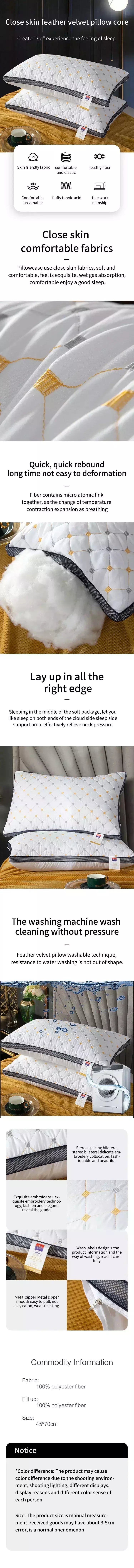 Capa e Núcleo de Travesseiro Não Deformável, Coluna Cervical Única Família, Proteção Coluna, Ajuda a Dormir