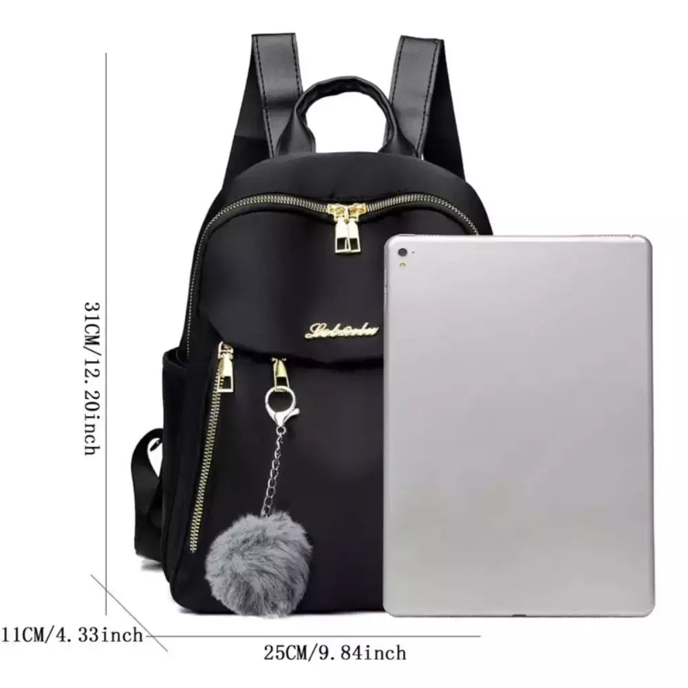 Simples Preto Grande Capacidade Mochilas para Mulheres, Bolsa de Viagem, Sólida Harajuku Student Schoolbag, Mochila Oxford, Unisex Bags