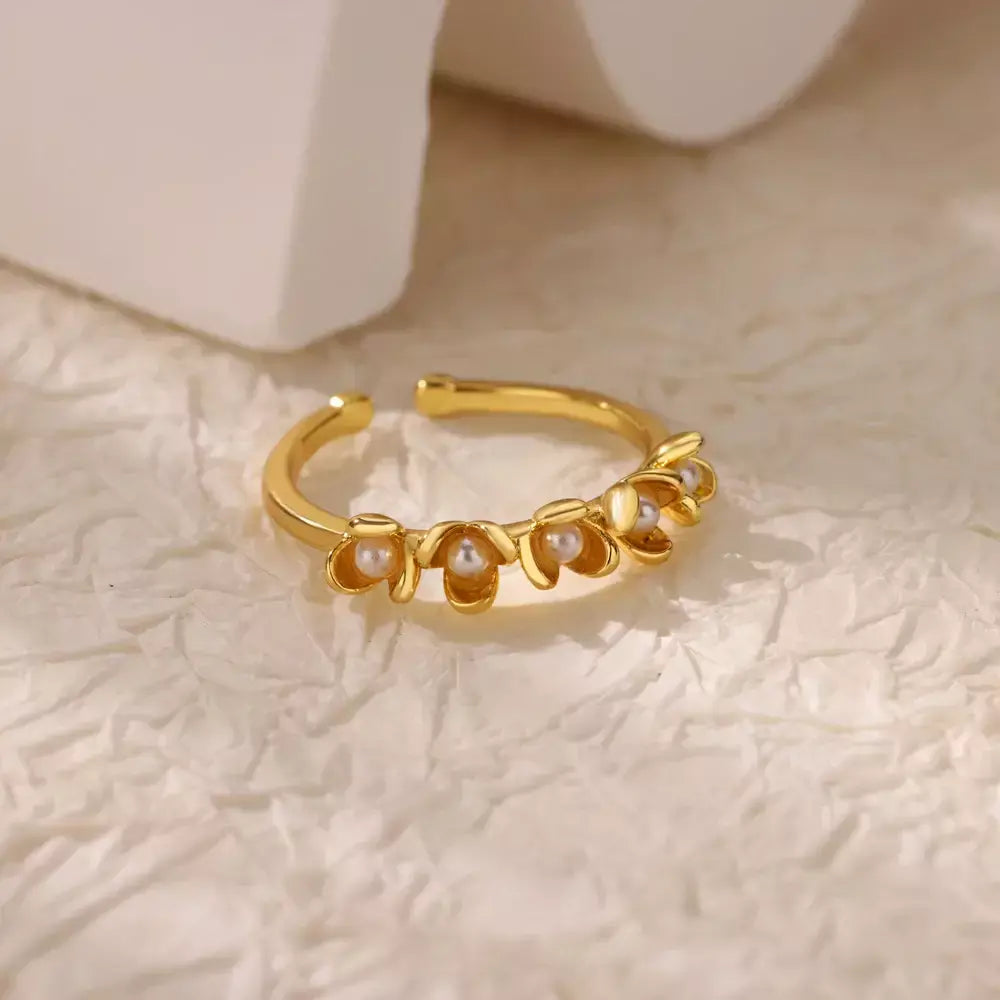 Anéis geométricos de zircônia de aço inoxidável para mulheres luxo mau olhado cor dourada ajustável na moda casamento estética jewerly presente