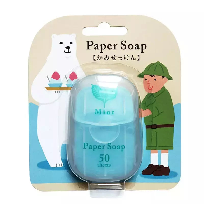 Portátil Descartável Sabão Caixa De Papel, Viagem Lavar A Mão, Banho Limpo, Scented Slice Sheets, Mini Papel Sabão, Fontes Do Banheiro, 50Pcs