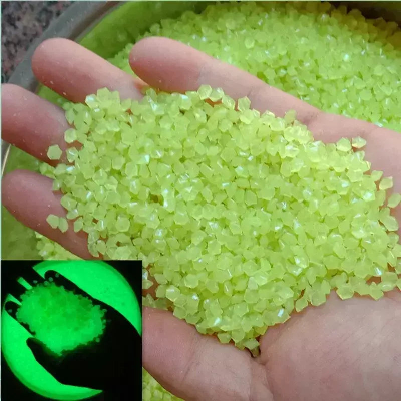 1000 pçs areia luminosa brilho no escuro seixos pedra casa jardim caminho ao ar livre decoração do gramado tanque de peixes decoração do aquário 3-5mm