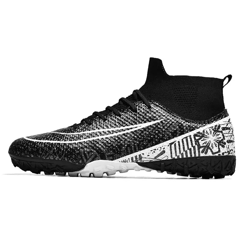 Botas de futebol masculinas longas, grama artificial, tênis de futsal, esportes ao ar livre, crianças, tênis de futebol para meninos, original, sociedade