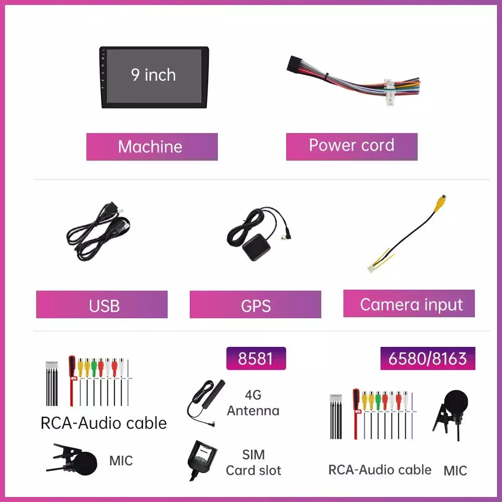 128g 2din 9 "reprodutor de vídeo multimídia carro universal para toyota hyundai kia nissan honda 2din android gps carplay/rádio automático estéreo