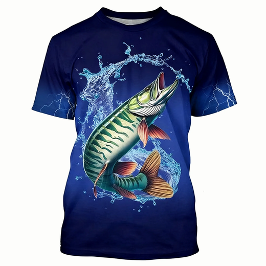 Bass atum pesca azul camuflagem manga curta camisa forrada de pesca de secagem rápida absorvente de suor confortável coágulo de pesca esportiva