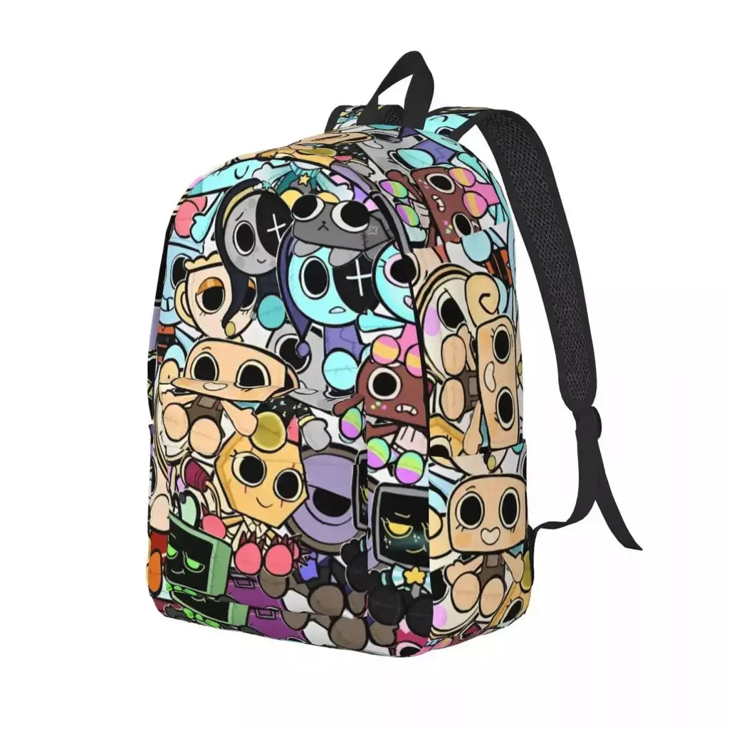 Mochila fofa Dandys World para homens e mulheres, legal, estudante, trabalho, mochila, jogo, laptop, bolsa de ombro ao ar livre