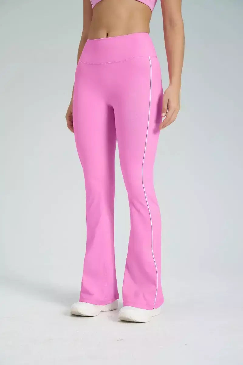 Terno de Yoga Patchwork de duas peças para mulheres, cintura alta Flare Leggings, roupas de treino Fitness Sportswear agasalho
