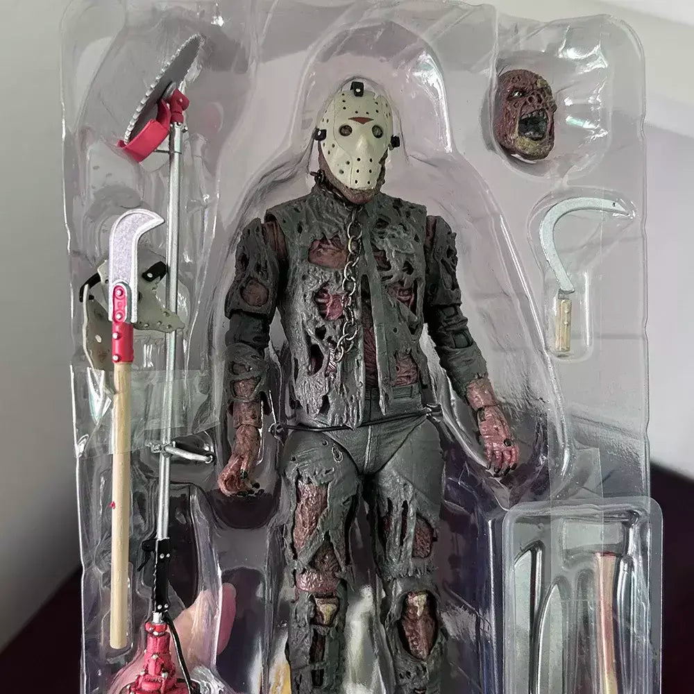 Neca sexta-feira jason a 13a figura novo sangue jason voorhees figura de ação parte vii horror halloween coleção brinquedo boneca presentes