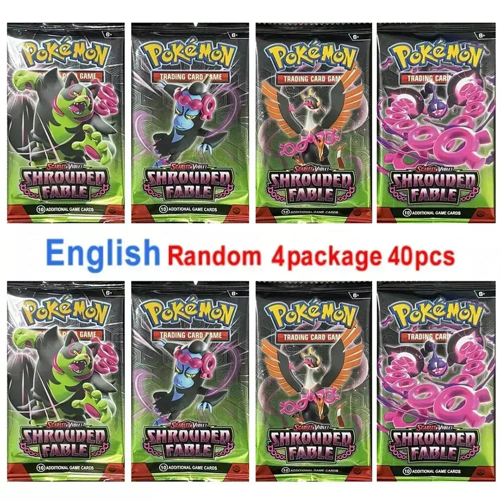 Novo 36/40 pçs caixa pokemon cartão escarlate & violeta evoluções prismáticas inglês impulsionador batalha carte negociação cartões de coleção presentes
