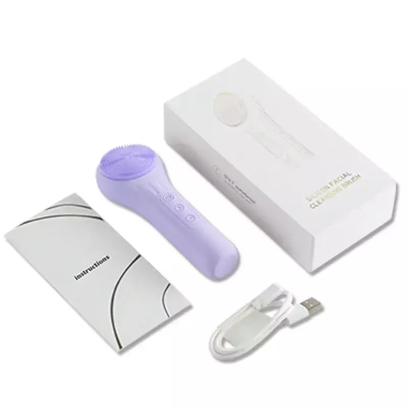Escova de limpeza facial impermeável sônica para homens e mulheres, purificador de rosto elétrico esfoliante recarregável, escova limpadora