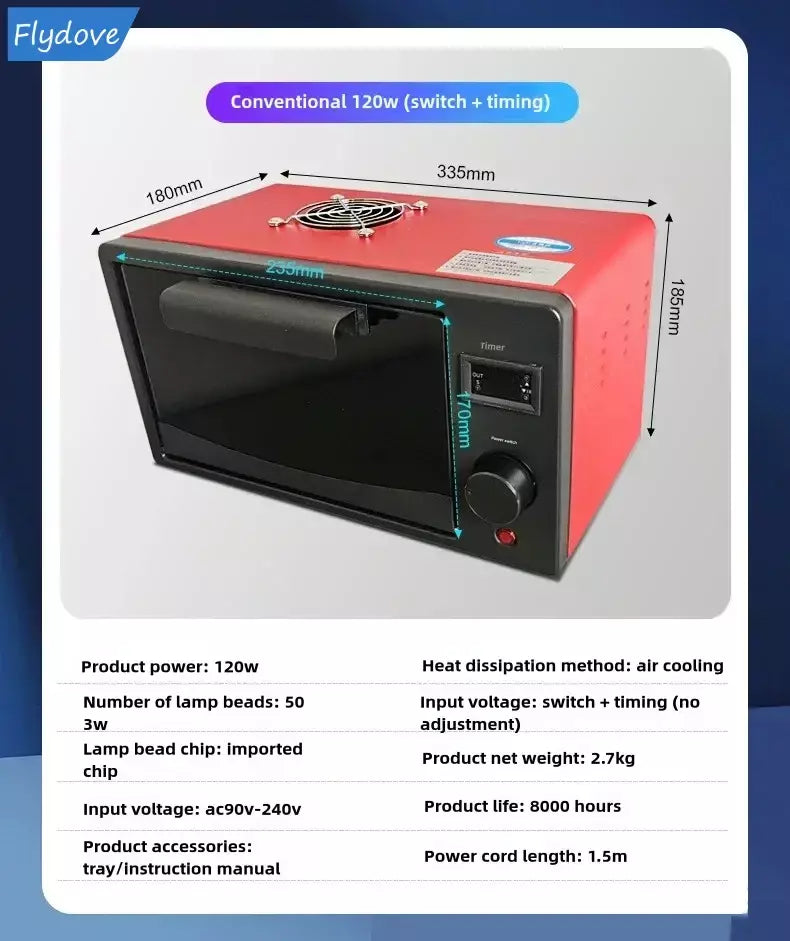 Caixa de cura uv forno de lâmpada ultravioleta 365nm 395nm 405nm led uv forno para resina uv tela flexível rápida manutenção do telefone móvel