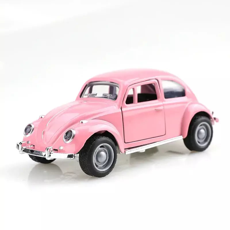 (Ensacado) 1:8 besouro clássico fofo, modelo de carro de liga, veículo simulado, carro de liga infantil, modelo de brinquedo de menino, enfeites de carro