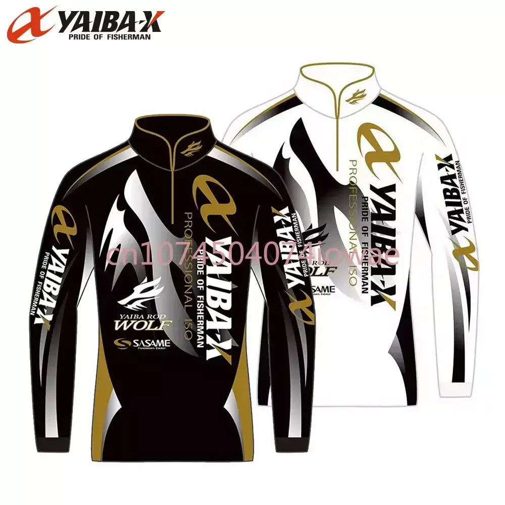 YAIBAX roupas de pesca Anti-UV ao ar livre ventilação de secagem rápida protetor solar de manga comprida pesca ciclismo pesca