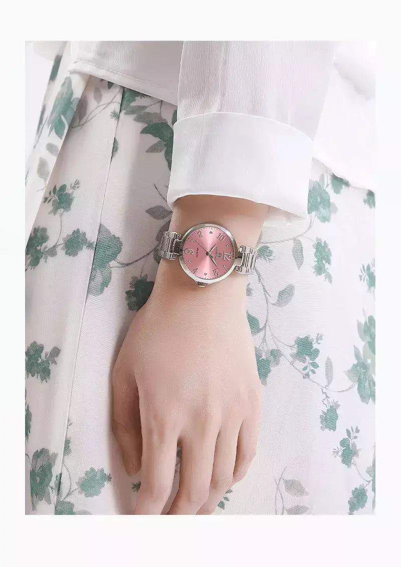 Naviforce relógio de pulso feminino, pulseira de aço inoxidável, impermeável, quartzo, romântico, marca superior, 2023