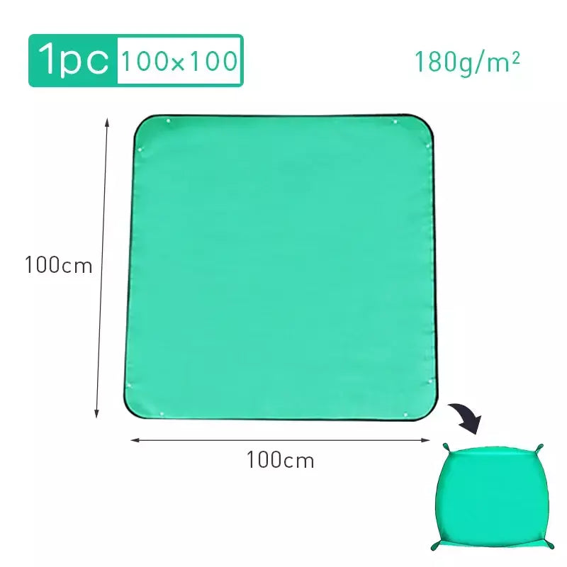 Tapete de plantio dobrável à prova d'água, tapete de jardim para vaso de flores, transplante, mistura de solo, ferramenta de poda de plantas