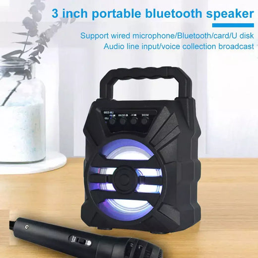 500mah alto-falante bluetooth caixa de som alto-falantes bluetooth de alta potência tf udisk karaokê subwoofers de som portátil para dançar
