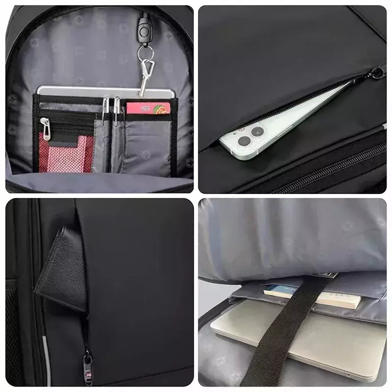 SWISS MILITARY-Mochila impermeável para laptop USB de grande capacidade 17 "para homens, mochila de negócios de moda para escola, mochila