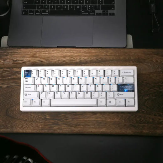 Teclado mecânico qk61, estrutura de junta retroiluminada rgb, 3 modos, 2.4g, bluetooth, sem fio, troca quente, teclado para via/qmk