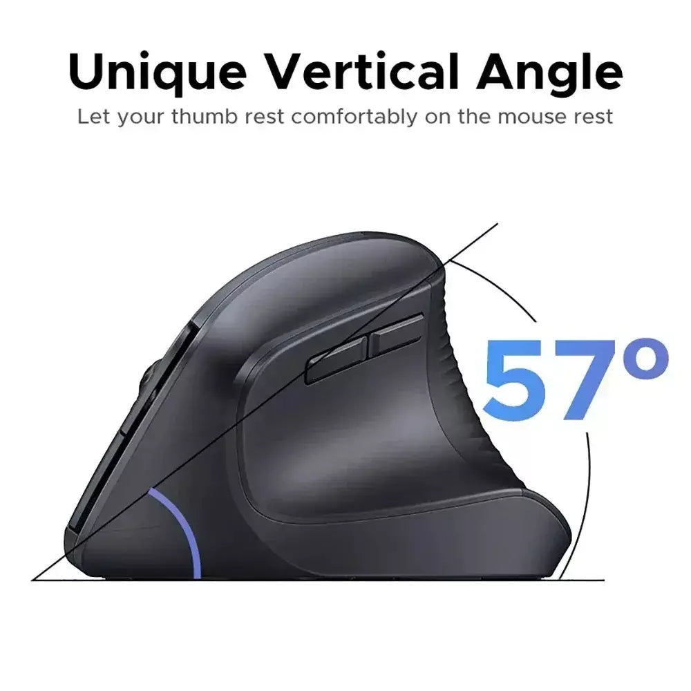 Rato vertical ergonômico mouse modo duplo sem fio 2.4g bluetooth ratos rgb 1600 dpi mouse silencioso para computador portátil desktop,Vertical Mouse Ergonomic Mouse Dual Mode Wireless Mouse 2.4G Bluetooth Mice RGB