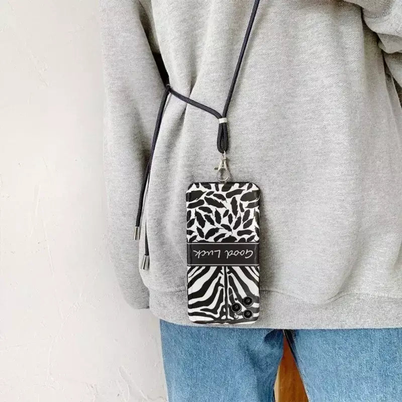 Cordão universal para celular, cordão removível ajustável para pescoço, cordão de segurança para todos os telefones celulares e alças de capa