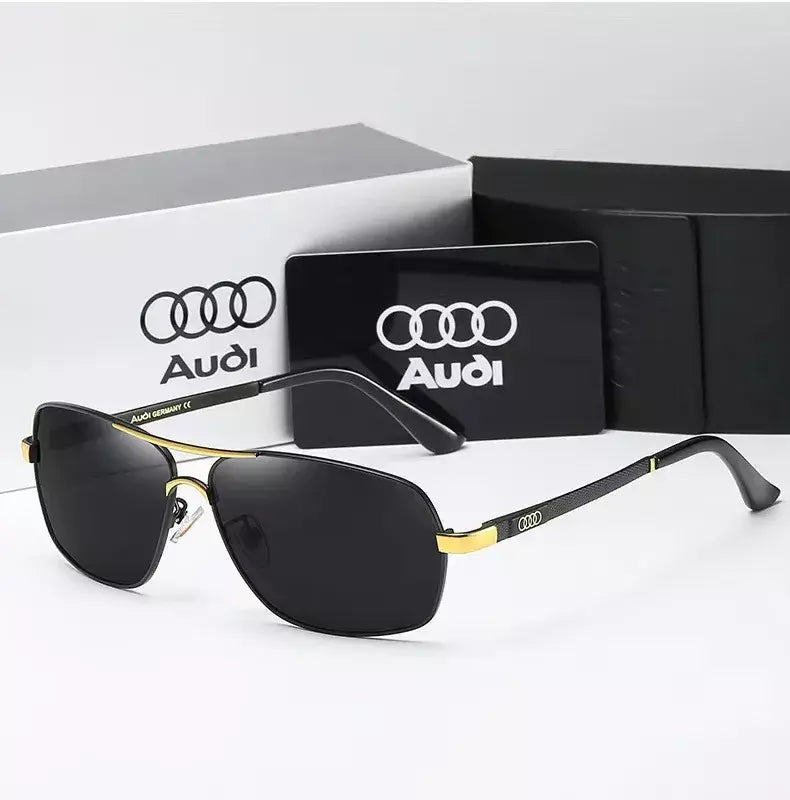 Audi polarizado uv400 condução óculos de sol para homem/mulher óculos de armação quadrada presente por atacado para entusiastas de automóveis 557