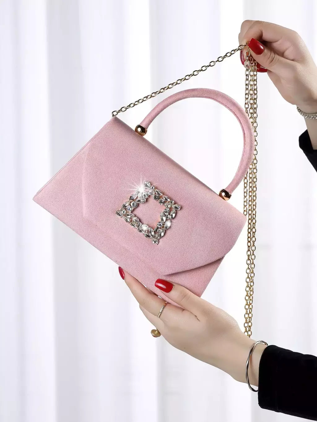 Espumante Velvet Evening Clutch Bag, Glitter Bling, brilhante, glamouroso, requintado, elegante, elegante, 1Pc