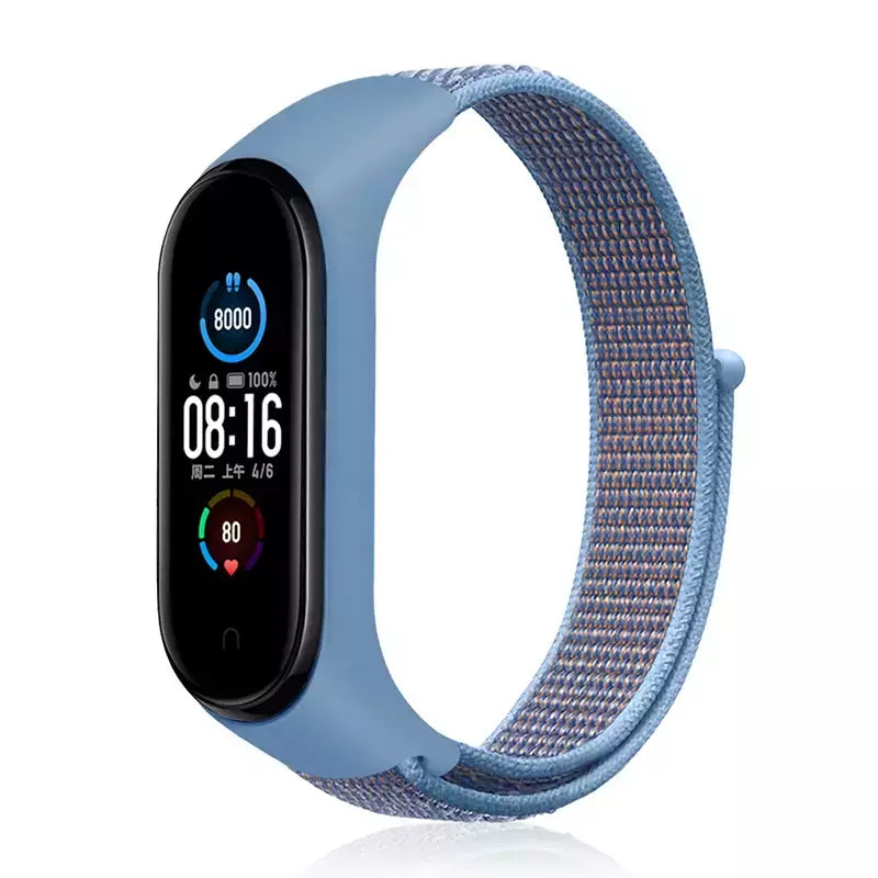 Correia de nylon para Xiaomi Mi Band, pulseira esportiva confortável, pulseira para Mi Band 7, 6, 5, 4, 3