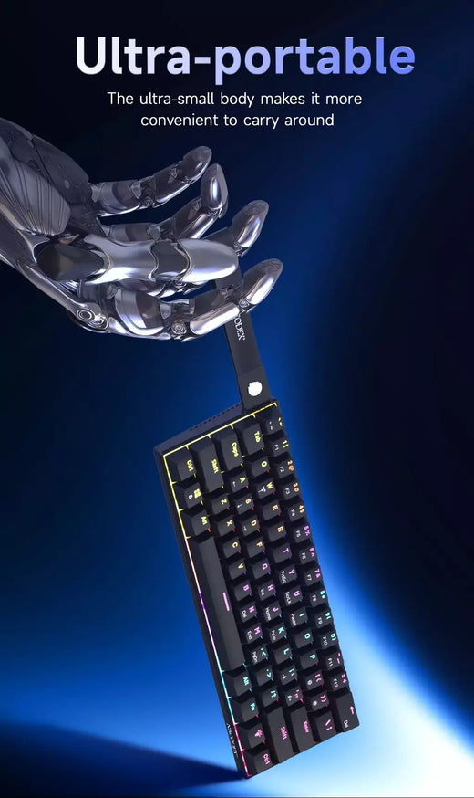 Ajazz nk61 teclado mecânico com fio 60% cores misturadas rgb hot-swap 61 teclas teclado para jogos interruptor rad para jogadores esports