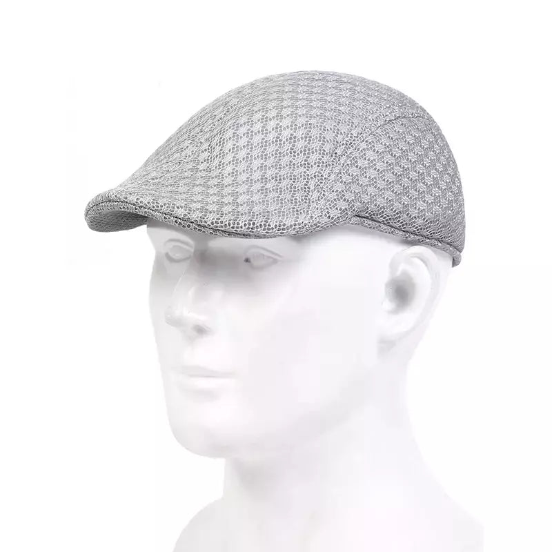Bonés de jornaleiro de malha respirável masculino, chapéus de pintores britânicos, boné liso, boinas hip hop, primavera e verão